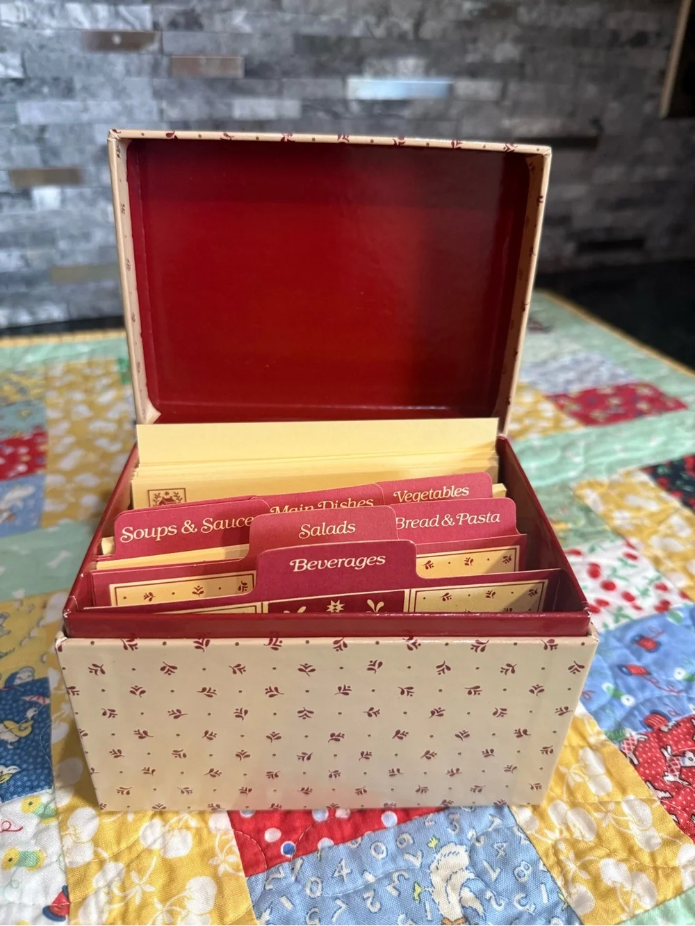 Vintage Avon Granny Core Recipe Box